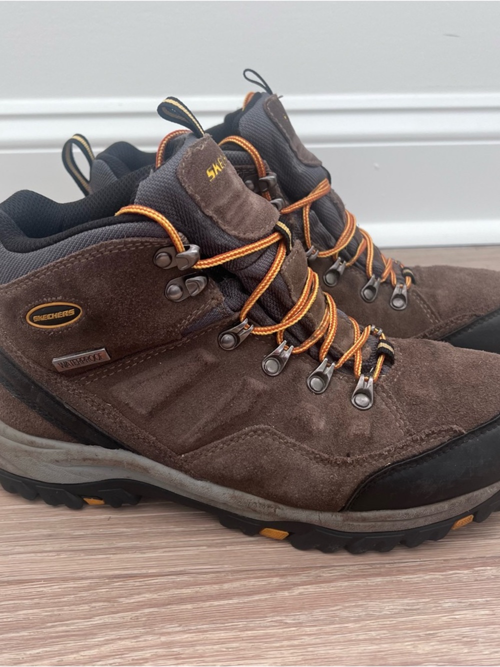 Skechers Mens Size 8 Relment Pelmo 64869 Relaxed Fit Waterproof Hiking Boots